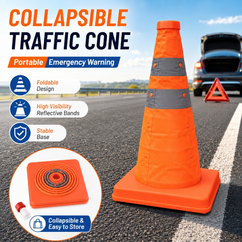 مخروط مرور قابل للطي ومحمول 30 - مراجعة Road Traffic Cone وسعره