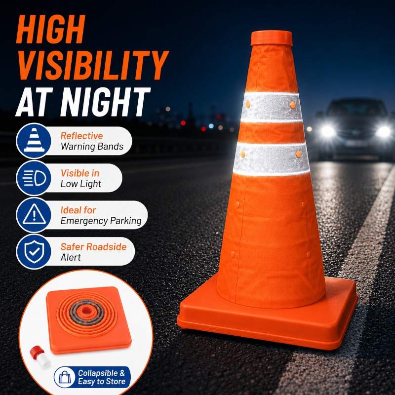 مخروط مرور قابل للطي ومحمول 30 - مراجعة Road Traffic Cone وسعره