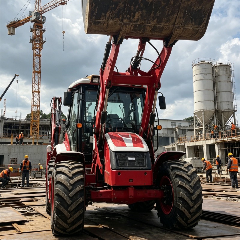 لودر حفار صناعي بدفع رباعي 4x4 - مراجعة Heavy Equipment Working وسعره