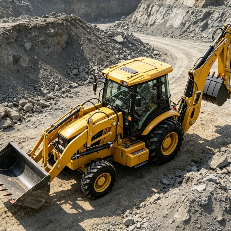 لودر حفار صناعي بدفع رباعي 4x4 - مراجعة Heavy Equipment Working وسعره