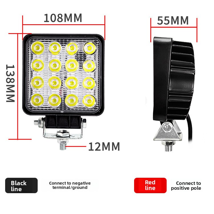 مصباح عمل LED بقوة 48 واط، 16  - مراجعة Heavy Equipment Working وسعره