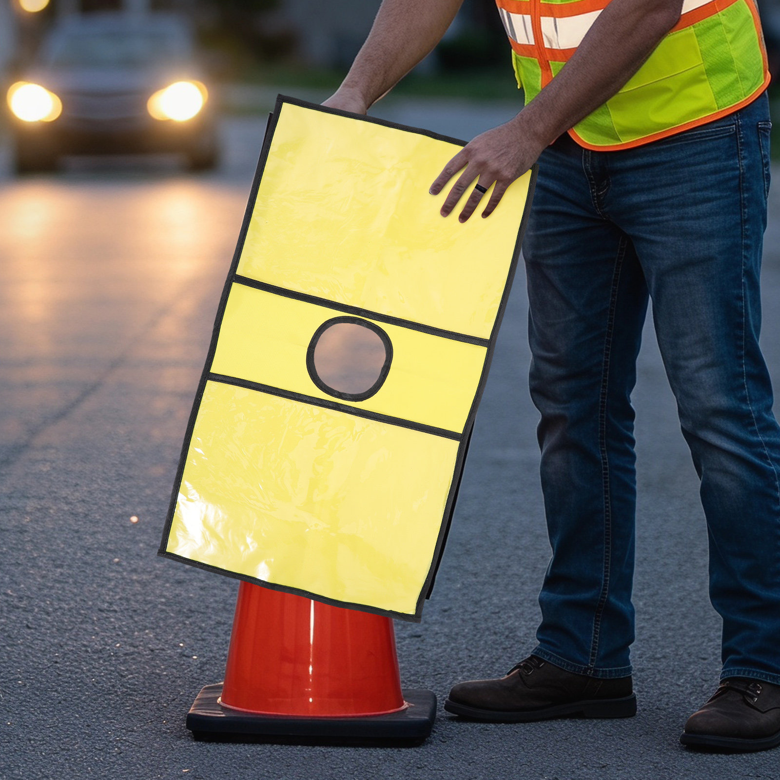 قطعتان من أغطية أقماع المرور ع - مراجعة Road Traffic Cone وسعره