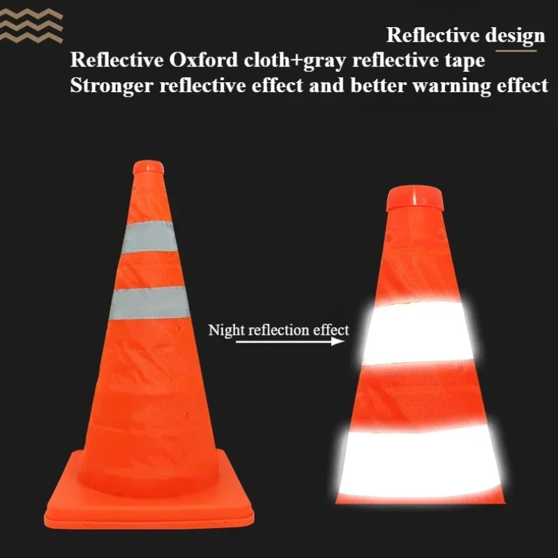 مخروط مرور قابل للطي عاكس للضو - مراجعة Road Traffic Cone وسعره